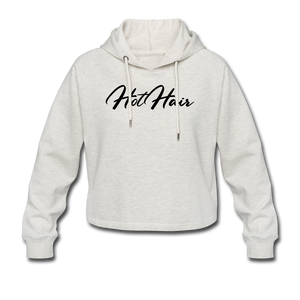 HotHair Women’s Cropped Hoodie - beigemeleret