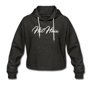 HotHair Women’s Cropped Hoodie - charcoal